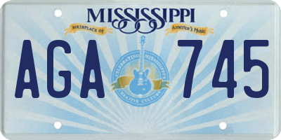 MS license plate AGA745