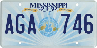 MS license plate AGA746