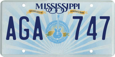 MS license plate AGA747