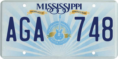 MS license plate AGA748
