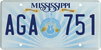MS license plate AGA751