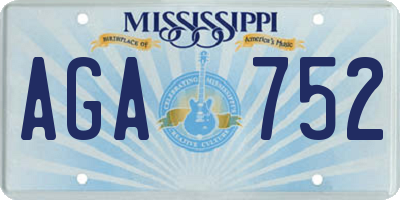 MS license plate AGA752