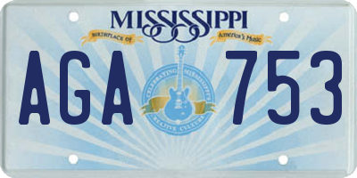 MS license plate AGA753