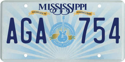 MS license plate AGA754