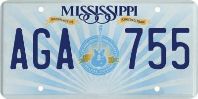 MS license plate AGA755