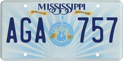 MS license plate AGA757