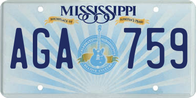 MS license plate AGA759