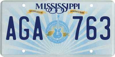 MS license plate AGA763