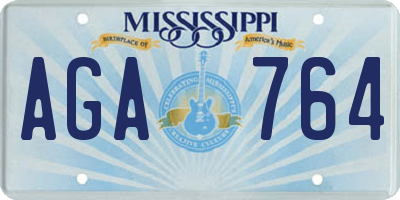 MS license plate AGA764