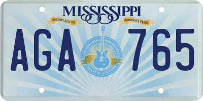 MS license plate AGA765
