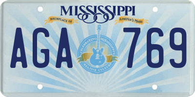 MS license plate AGA769