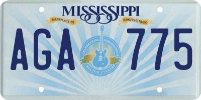 MS license plate AGA775