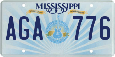 MS license plate AGA776