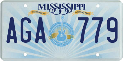MS license plate AGA779