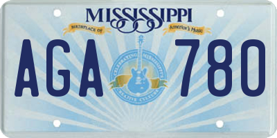 MS license plate AGA780