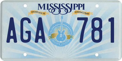 MS license plate AGA781
