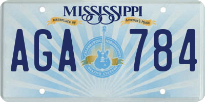 MS license plate AGA784