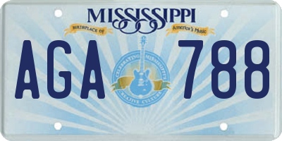 MS license plate AGA788