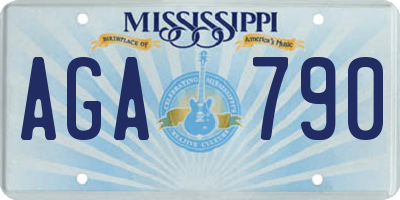 MS license plate AGA790