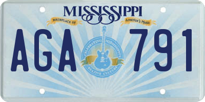 MS license plate AGA791