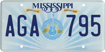 MS license plate AGA795