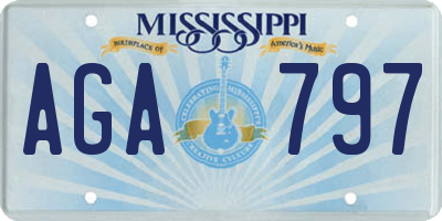 MS license plate AGA797