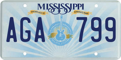 MS license plate AGA799