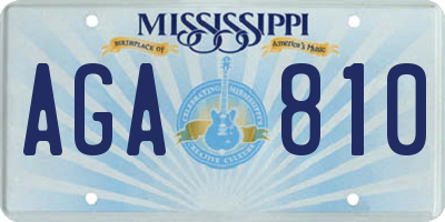 MS license plate AGA810