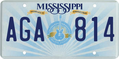 MS license plate AGA814