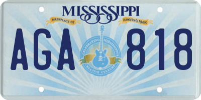 MS license plate AGA818