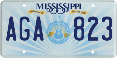 MS license plate AGA823