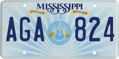 MS license plate AGA824