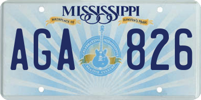 MS license plate AGA826