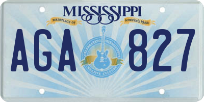 MS license plate AGA827