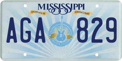 MS license plate AGA829