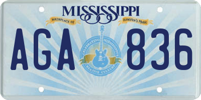 MS license plate AGA836