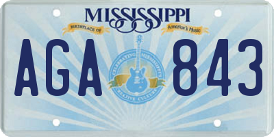 MS license plate AGA843