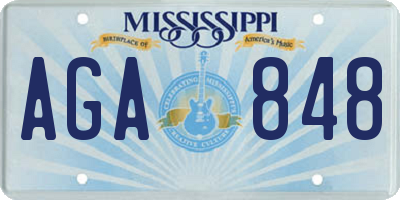 MS license plate AGA848