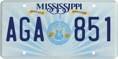 MS license plate AGA851