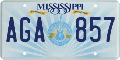 MS license plate AGA857