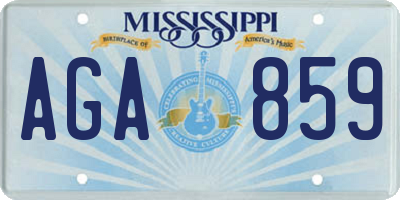 MS license plate AGA859