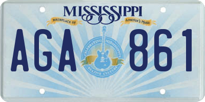 MS license plate AGA861
