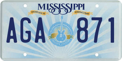 MS license plate AGA871