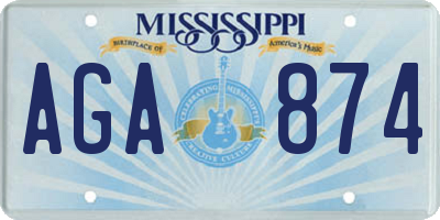 MS license plate AGA874