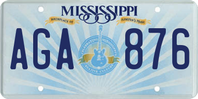 MS license plate AGA876