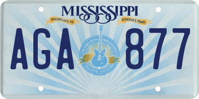MS license plate AGA877