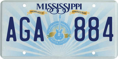 MS license plate AGA884