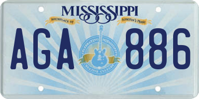 MS license plate AGA886