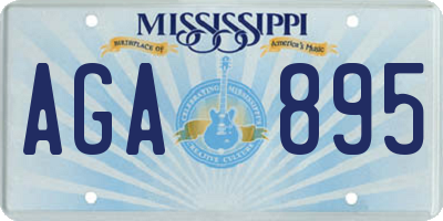 MS license plate AGA895