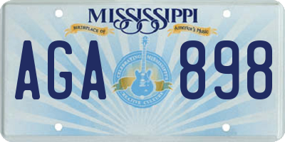 MS license plate AGA898